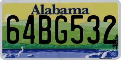 AL license plate 64BG532