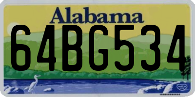 AL license plate 64BG534