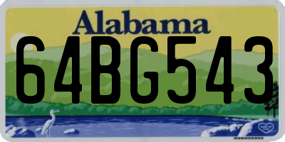 AL license plate 64BG543