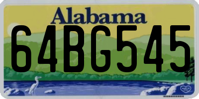 AL license plate 64BG545