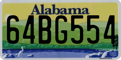 AL license plate 64BG554