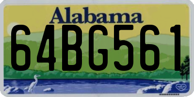 AL license plate 64BG561