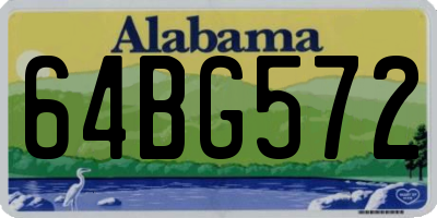 AL license plate 64BG572