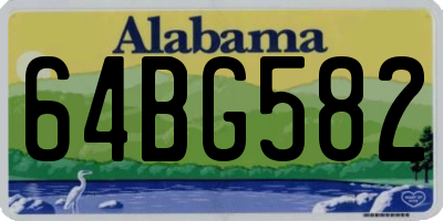 AL license plate 64BG582