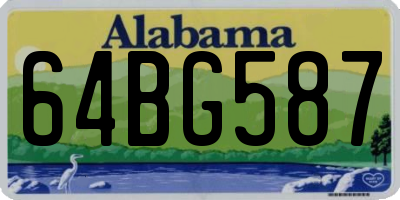 AL license plate 64BG587