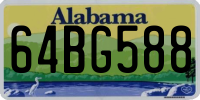AL license plate 64BG588