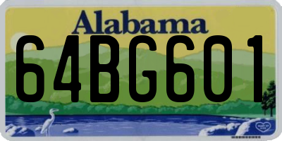 AL license plate 64BG601