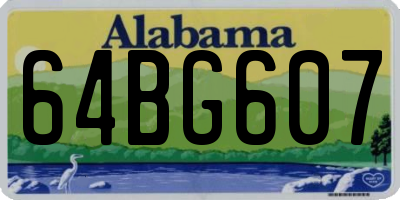 AL license plate 64BG607