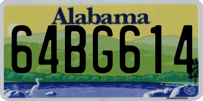 AL license plate 64BG614