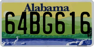 AL license plate 64BG616