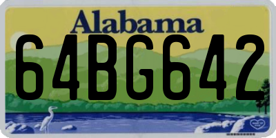 AL license plate 64BG642