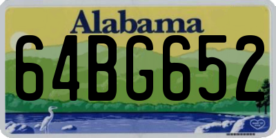 AL license plate 64BG652