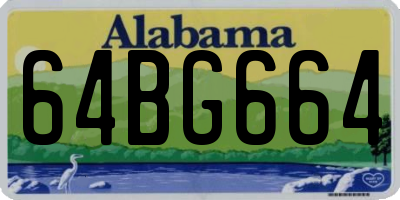 AL license plate 64BG664