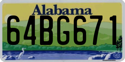 AL license plate 64BG671