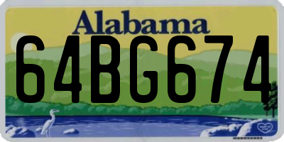 AL license plate 64BG674