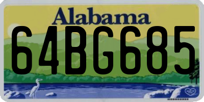 AL license plate 64BG685