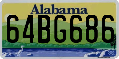AL license plate 64BG686