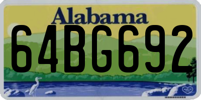 AL license plate 64BG692