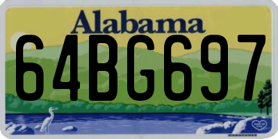 AL license plate 64BG697