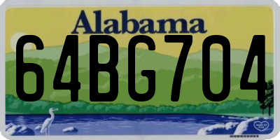 AL license plate 64BG704