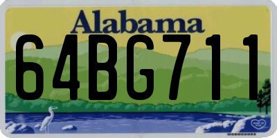 AL license plate 64BG711