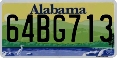 AL license plate 64BG713