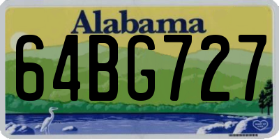 AL license plate 64BG727