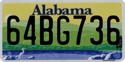 AL license plate 64BG736