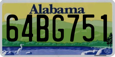 AL license plate 64BG751