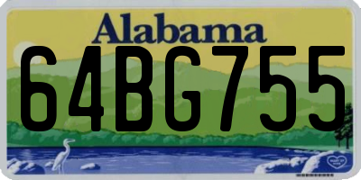 AL license plate 64BG755