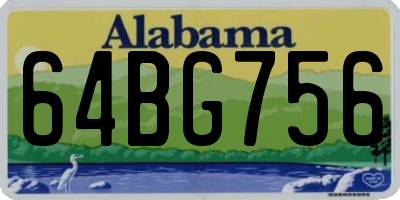 AL license plate 64BG756