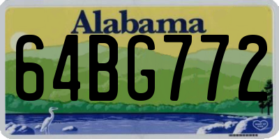 AL license plate 64BG772