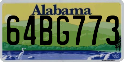 AL license plate 64BG773