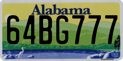 AL license plate 64BG777