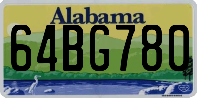 AL license plate 64BG780