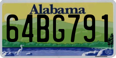 AL license plate 64BG791