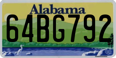 AL license plate 64BG792