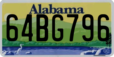 AL license plate 64BG796