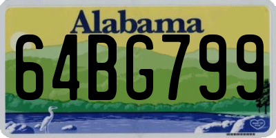 AL license plate 64BG799