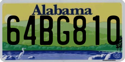 AL license plate 64BG810
