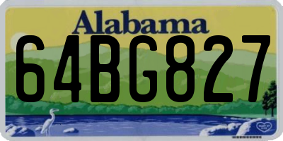 AL license plate 64BG827