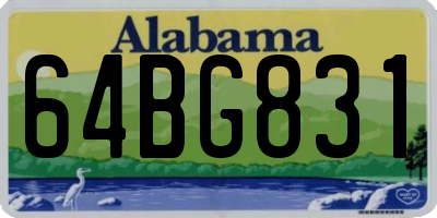 AL license plate 64BG831