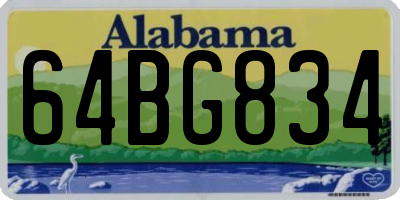 AL license plate 64BG834