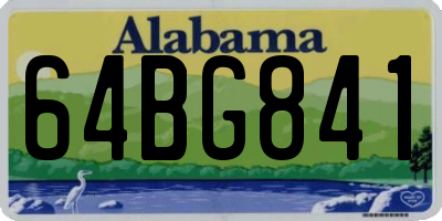 AL license plate 64BG841