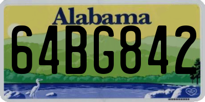 AL license plate 64BG842