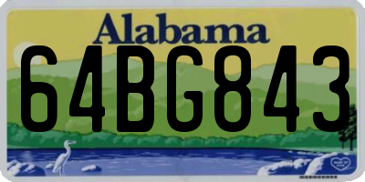AL license plate 64BG843