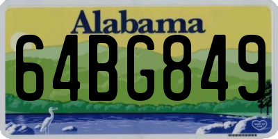 AL license plate 64BG849