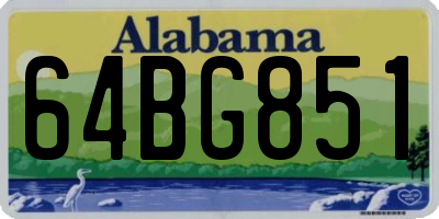 AL license plate 64BG851