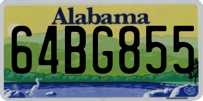 AL license plate 64BG855
