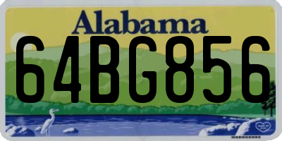 AL license plate 64BG856